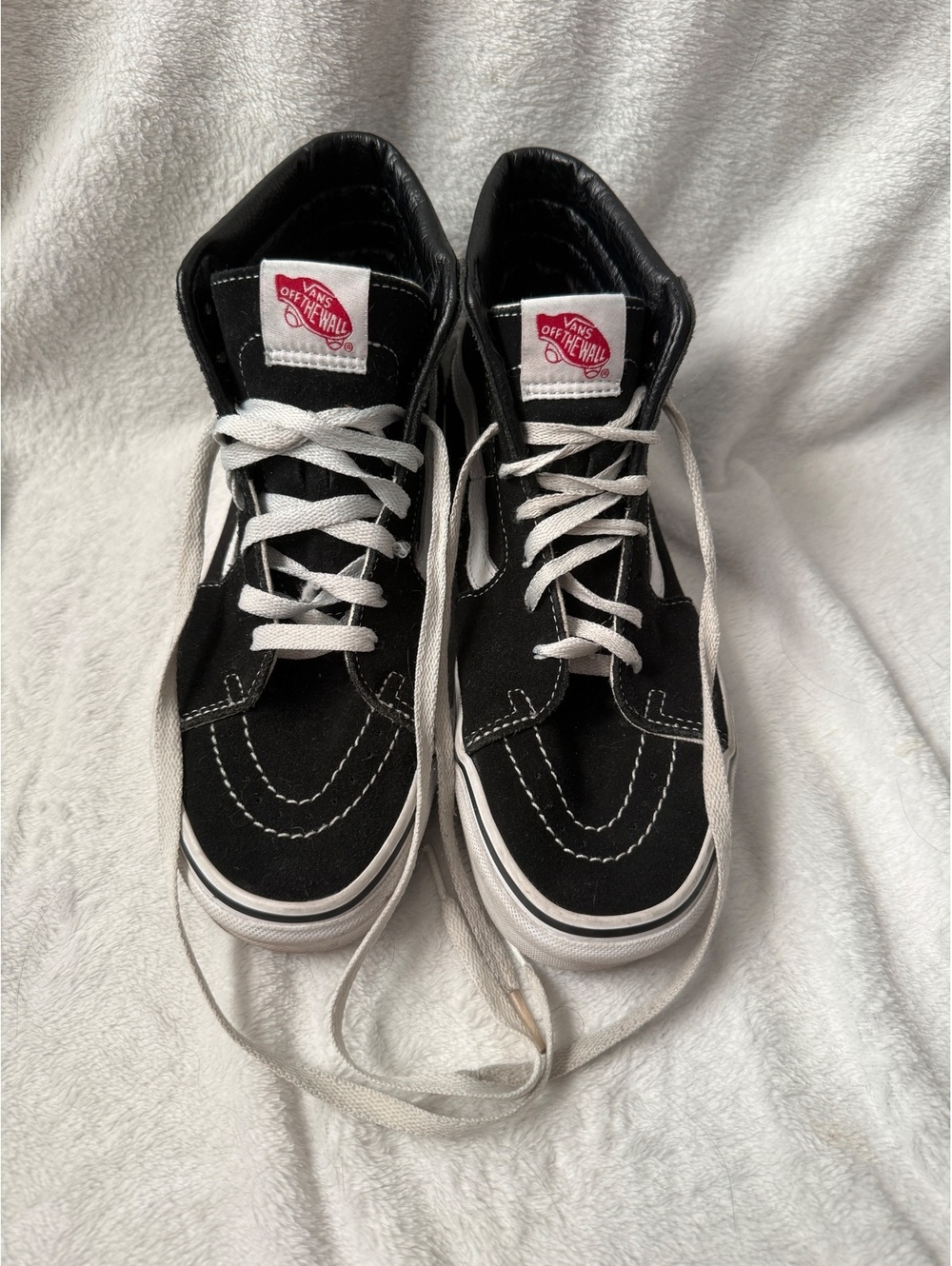 Vans Sk8-Hi Black White Mens 7 Womens 8.5 721356